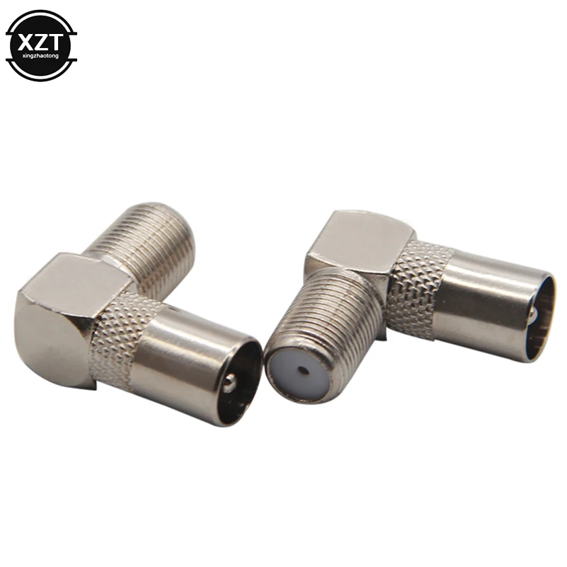 2 шт./компл. F Type женский алюминиевый сплав 90 градусов прямоугольный ТВ антенна