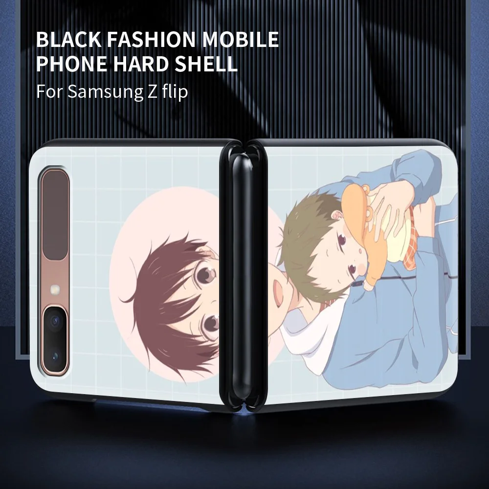 

Phone Cover For Samsung Galaxy Z Flip Case Slim Hard PC Phone Cases For Galaxy Z Flip 5G Luxury Shell School Babysitters