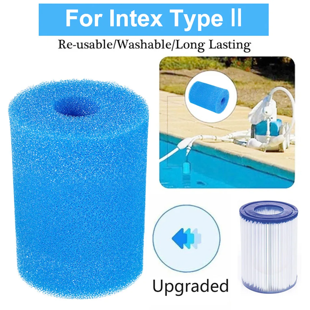 1pc Filter Sponge 13.4*5.2*10.4cm Type II Washable Reusable Swimming Pool Filter Foam Sponge BW58094 Pool Supplies