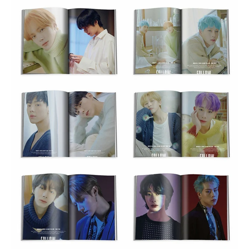 

Monsta X FOLLOW-FIND YOU Mini Photo Book Photography New Album Poster Picture