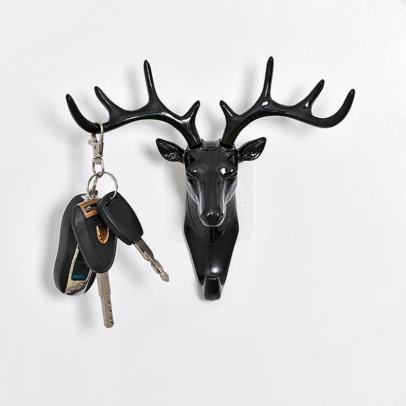 Горячая Распродажа настенный крючок с головой оленя новые самоклеющиеся полки