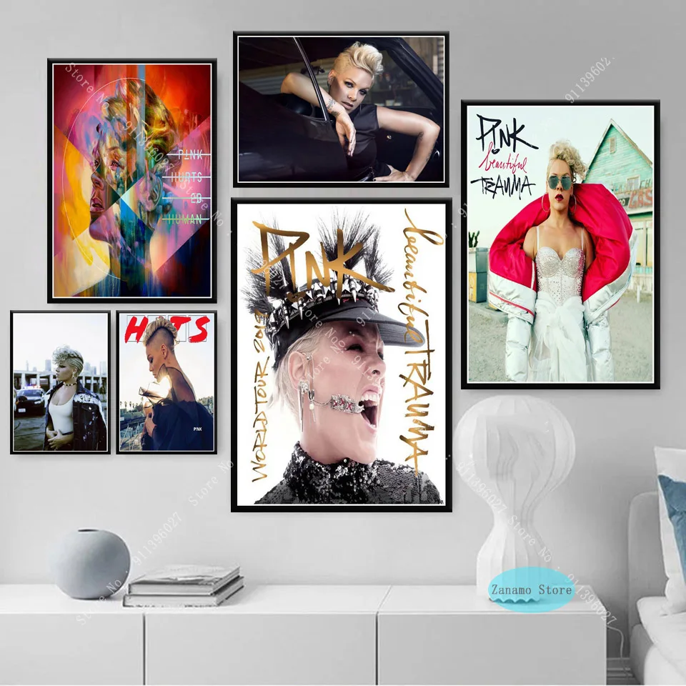 Художественный музыкальный альбом ZT587 Alecia Beth Moore P!nk Розовая звезда плакат печать