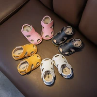 summer infant sandals baby girls boys cut out walker shoes toddler casual shoes soft bottom leather kids beach sandals soh001