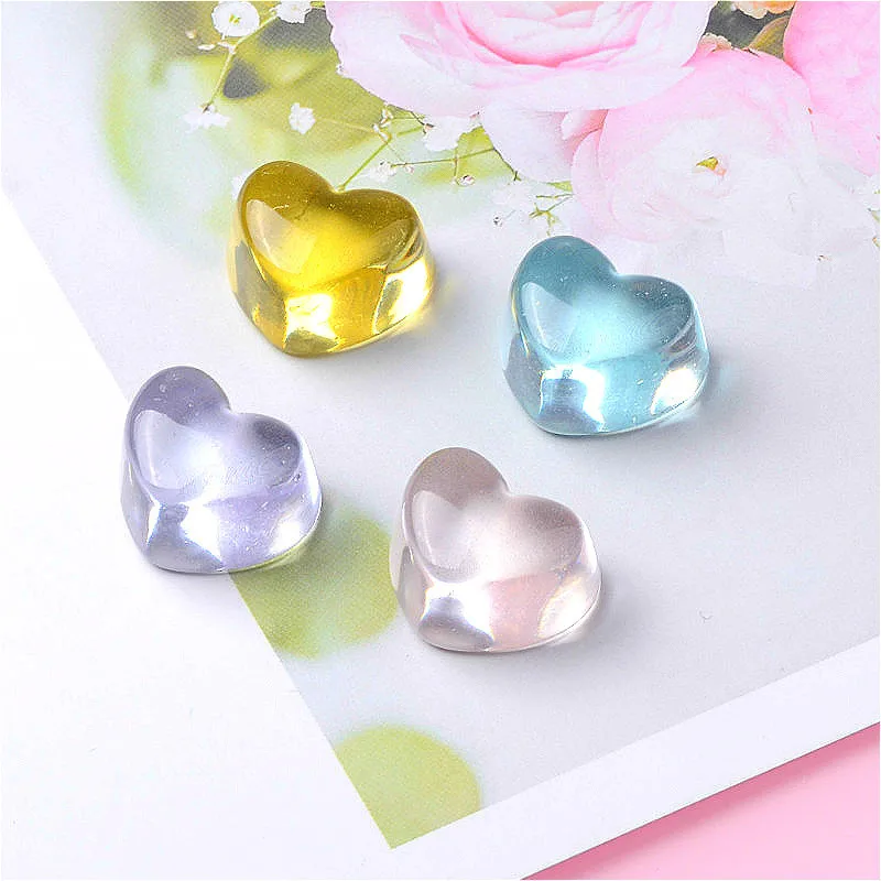 

10 шт./пакет прозрачный любовь конфеты играть Еда аксессуары Additivers слайдер формы из полимерной глины Playdough DIY материалы Slime наполнитель