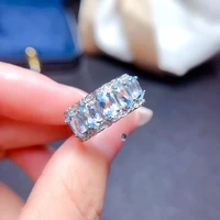 100 natural light blue topaz ring for daily wear 4mm6mm vvs grade topaz silver ring 925 silver topaz jewelry