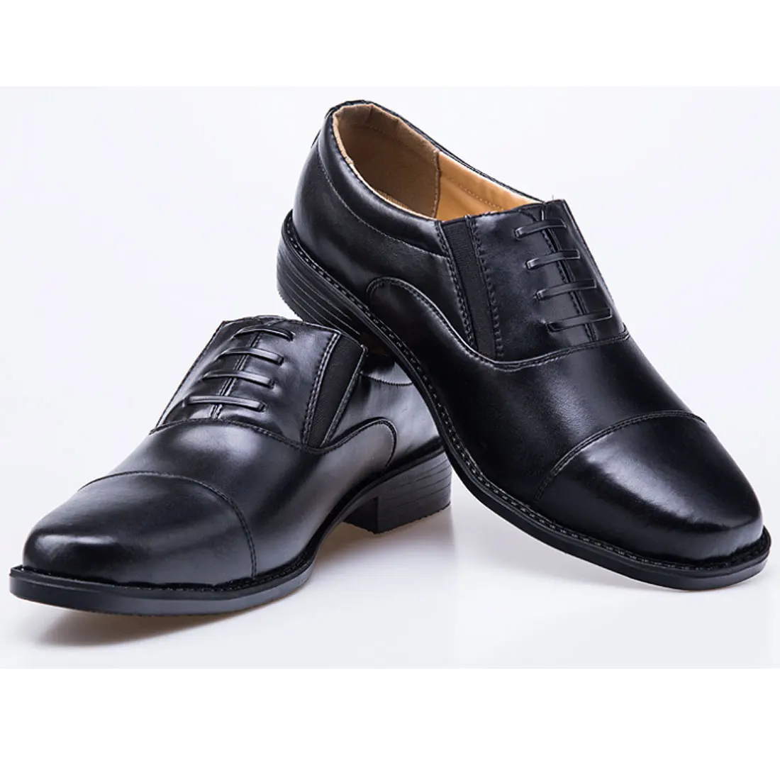 Туфли мужские классические квадратный носок модная кожаная обувь для мужчин