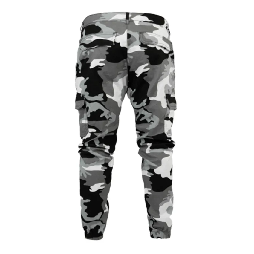 

Camouflage Style Men Jeans Jogger Pants Military Pants Slim Fit Pocket Cargo Pants Hip Hop Trousers Waistline Pencil Pants
