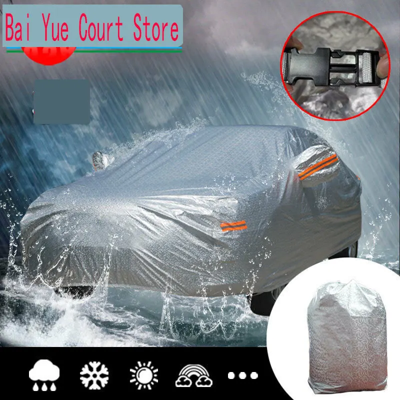

SUV Full Car Cover Waterproof All Weather Protection Rain Snow Dust Resistant 450*185*165 cm 177.16*72.8*64.9in