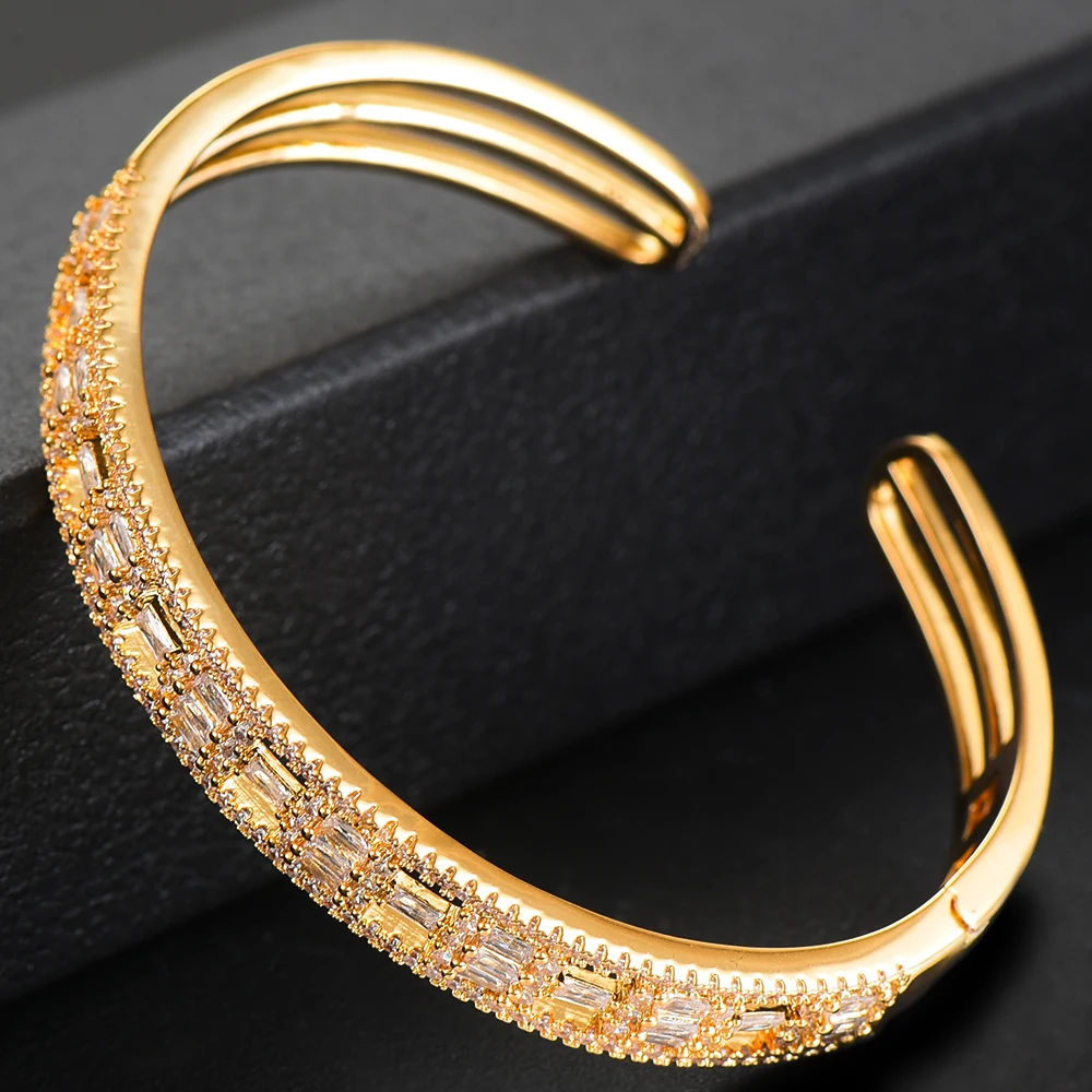 Missvikki роскошный блестящий новый дизайн открытый браслет манжета для женщин