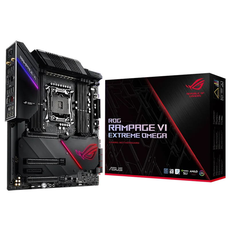 ASUS ROG RAMPAGE VI EXTREME Омега R6EO X299 материнская плата Поддержка LGA2066 DDR4 двойной M.2 карты расширения для рабочего стола материнской платы