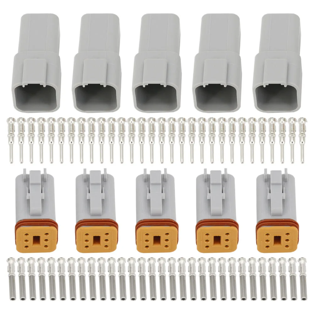 5 комплектов 6 Pin DJ3061Y 1.6 11/21 DT разъемы DT04 6P DT06 6S автомобильный водонепроницаемый
