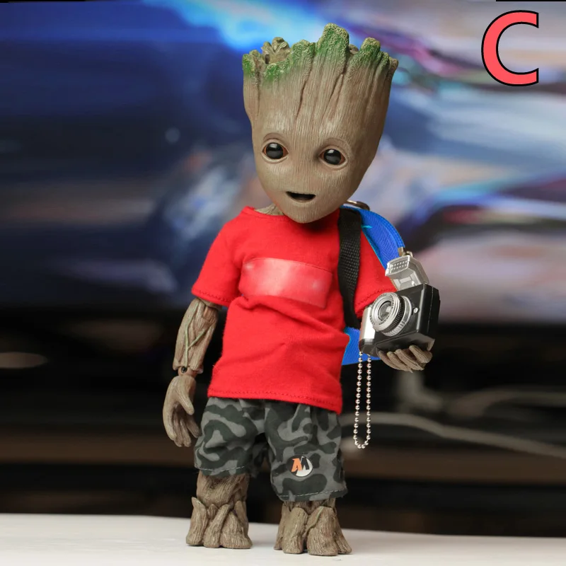 C Groot прекрасный стражи Галактики дерево игрушечный человечек Мстители фигурка супер-героя кукла 1/1 подарок для мальчика - Цвет: C