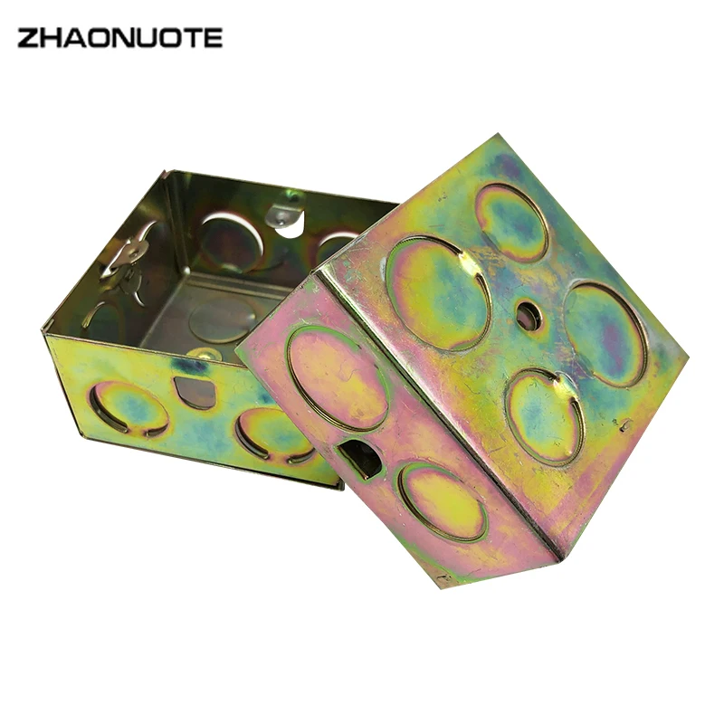 Type 86 Concealed Bottom Box 75*75*40mm Metal Iron Wire Junction Project Case | Обустройство дома