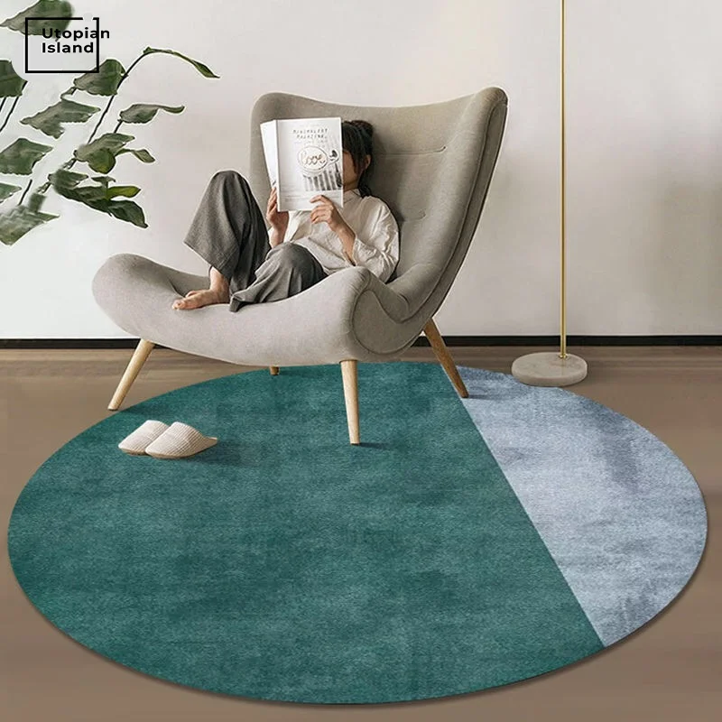 Мраморные коврики для гостиной зеленые круглые скандинавские Коврики спальни