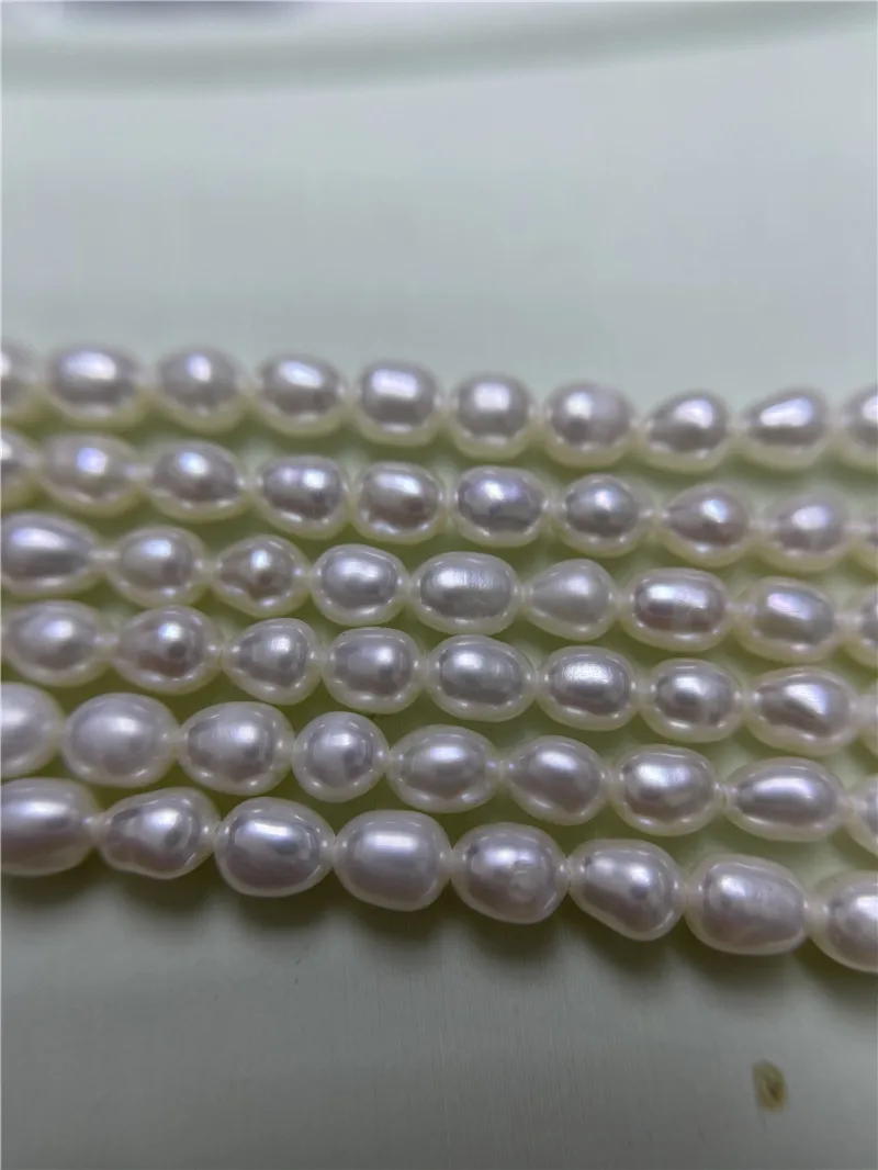 

Wholesale Cultured Oysters Natural Freshwater Loose Pearls Beaded Rice Shape for Necklace Bracelet Jewelry Making DIY 36cm