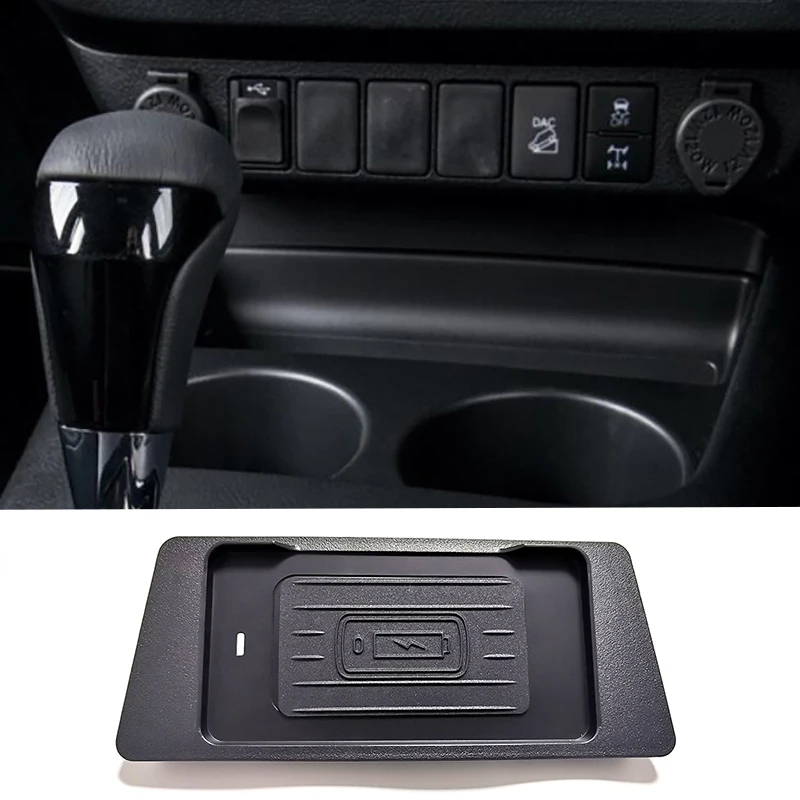 

15W Car QI wireless charging phone charger fast charging pad panel phone holder for Toyota Hilux 2016 2017 2018 2019 2020 2021