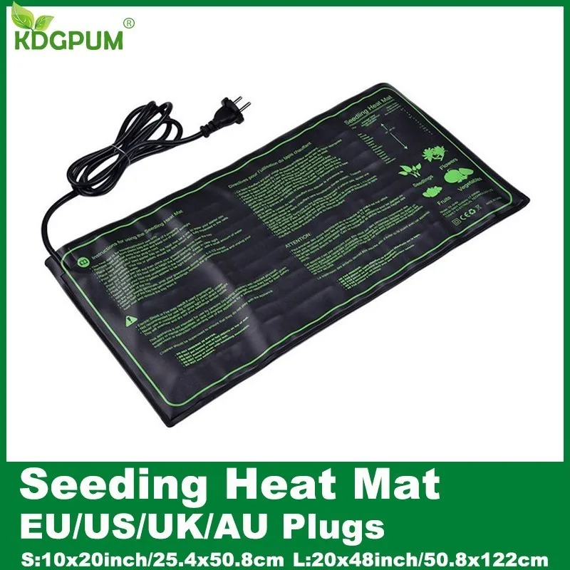 

EU/US/UK/AU Plug Seedling Heat Mat Plant Seed Germination Propagation Clone Starter Pad Waterproof Garden Supplies Greenhouse