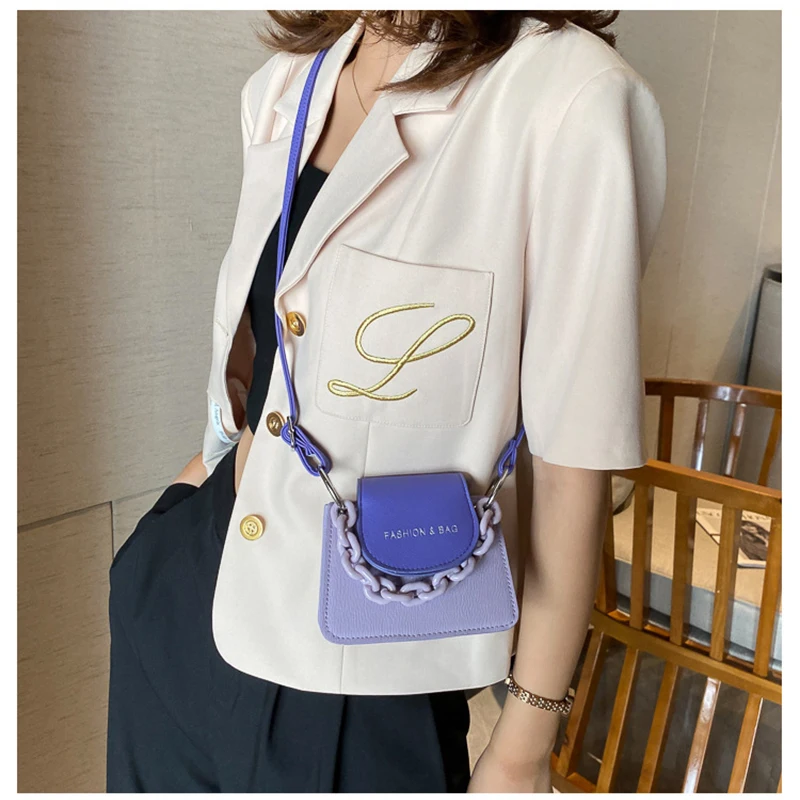 

New Women Shoulder Messenger Bag Casual Multi-function Small Square Simple Handbag High Quality Women Chain Shoulder Bag