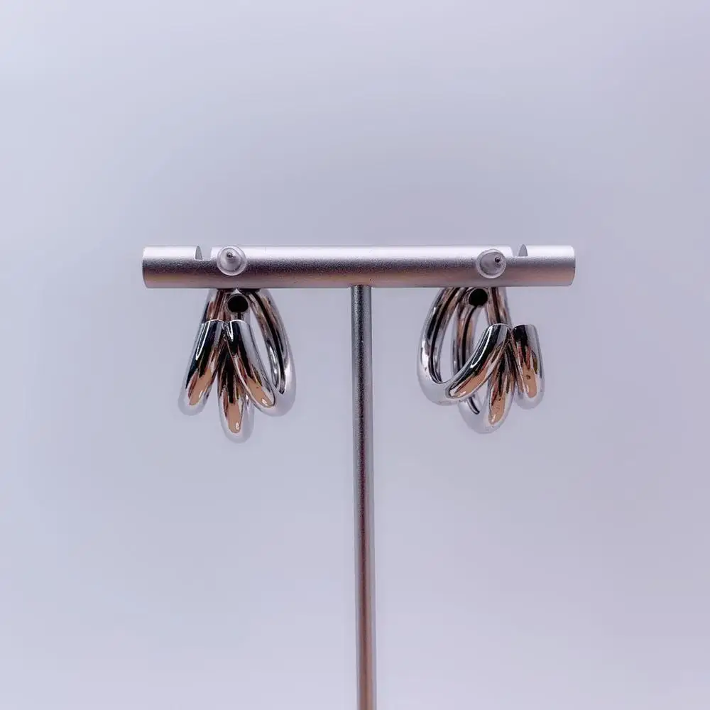 Родиевые серьги Модные ювелирные изделия Свадебные вечерние подарки женские