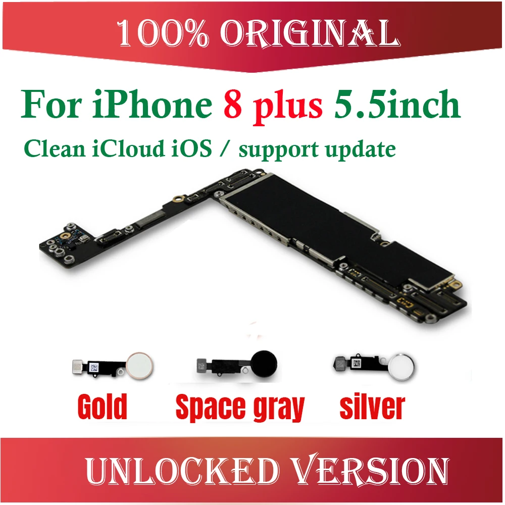 Разблокировка icould для iPhone 8 Plus материнская плата без/с сенсорным ID ремонт оригинальная материнская плата для iPhone 8 5,5 дюймов