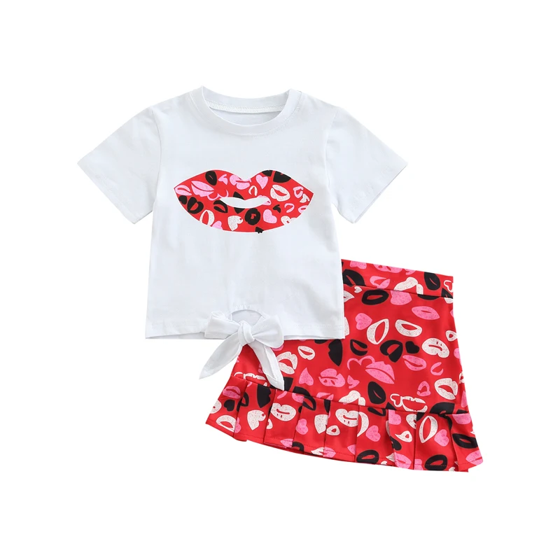 

Детская Хлопковая футболка с коротким рукавом и трапециевидной юбкой