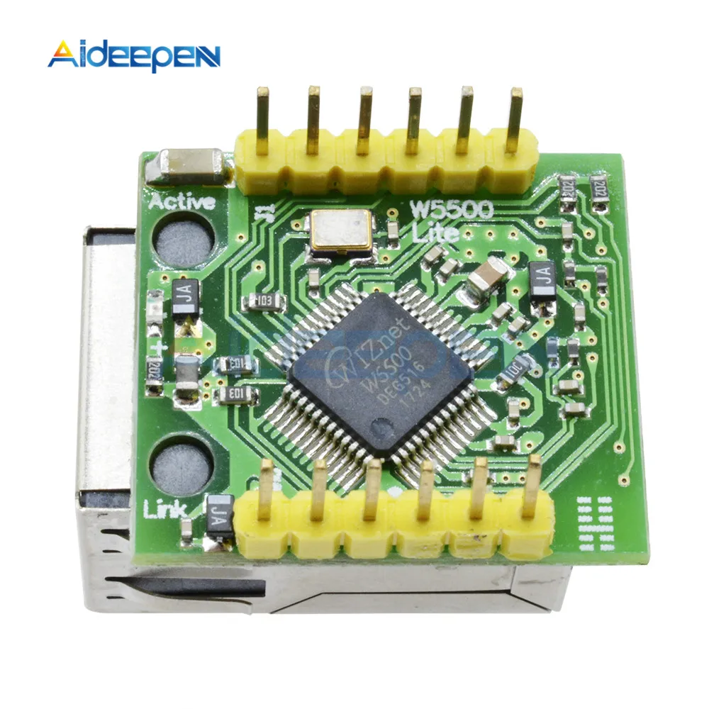 Сетевые модули W5500 Ethernet для интерфейса Arduino TCP/IP 51/STM32 SPI 3 В 5 В|Детали и аксессуары