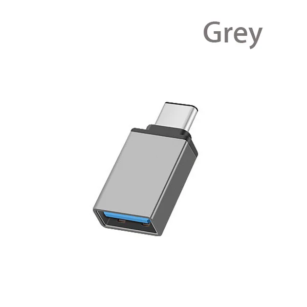 Usb type c OTG адаптер для синхронизации данных конвертер для samsung galaxy A50 A60 a70 S10 S9 S8 Черная Акула 2 huawei nova 5 p20 honor 20 9x - Color: Grey Type c OTG