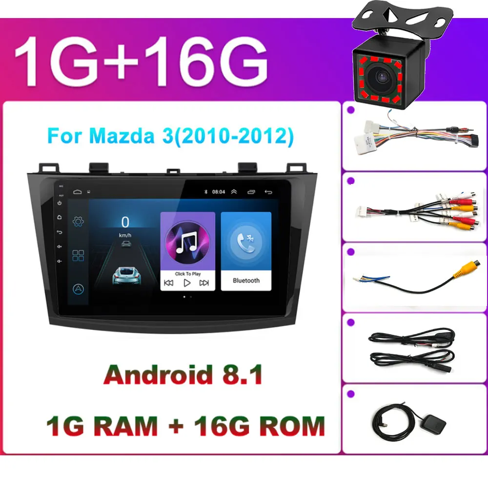 mazda 3 OEM вы хотите 2 Din Android 8,1 Автомобильный gps мультимедийный плеер для hyundai solaris peugeot 307SW Collora Kia Rio Sportage - Цвет: mazda 3