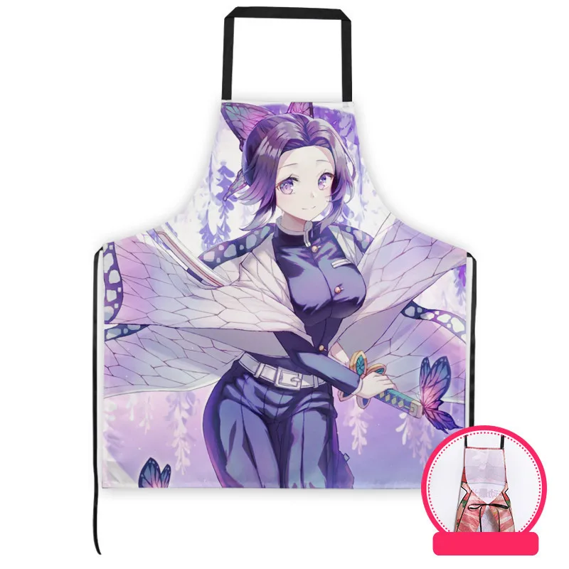 

New Anime Demon Slayer Kamado Nezuko Agatsuma Zenitsu Kochou Shinobu Peripheral Apron Watertightness Gift