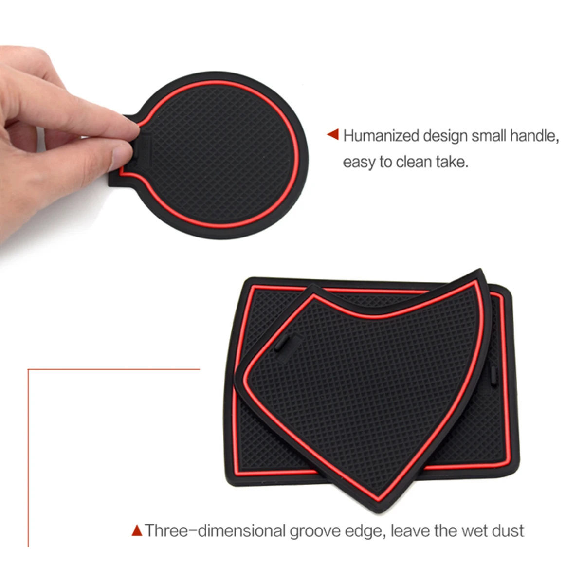 10 шт. автомобильные наклейки Противоскользящие коврики для ворот резиновые