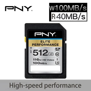 pny sd card 64g 128g 256g 512g read speed 100mbs mini flash memory card sdxc sdhc tf card for digital camera tablet smartphone free global shipping