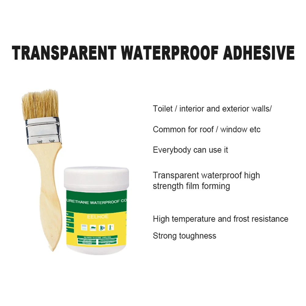 

Transparent Waterproof Sealant Paste Repair Broken Surfaces Sealer w/BrushTransparent Sealant Paste Repair Broken Surfaces Home