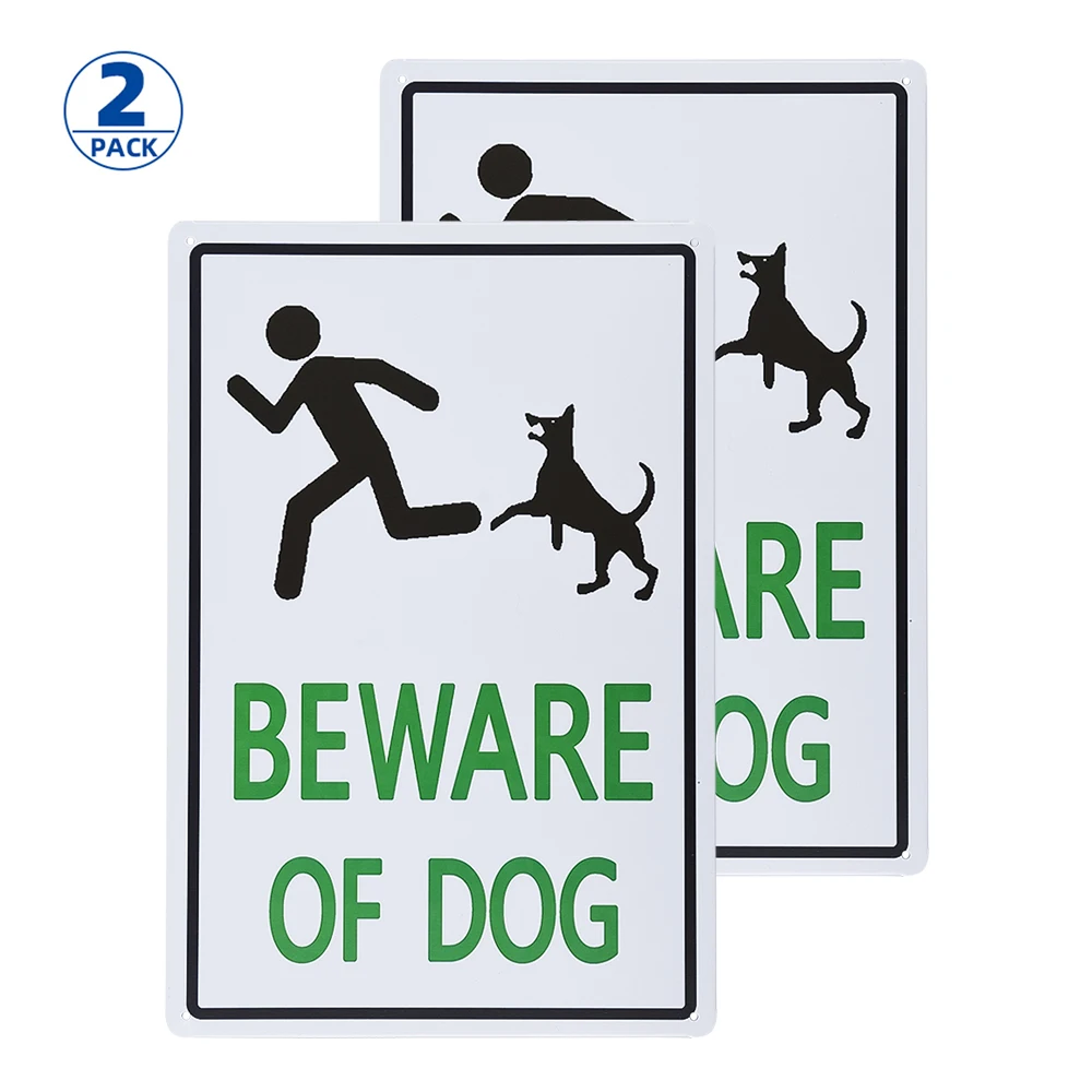 2 упаковки Остерегайтесь знака собаки деревенский Декор