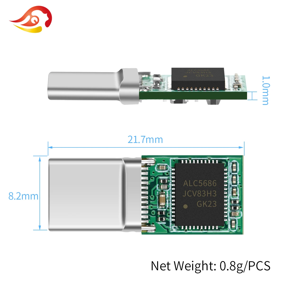 QYFANG 32BIT 384 кГц Тип C с одним разъемом и форматом штекера украшением в виде