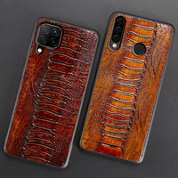 leather phone case for huawei p40 lite p30 p20 mate 30 nova 5t p smatr honor 8x 9x 9 10 lite 10i 20 pro 20i ostrich foot texture