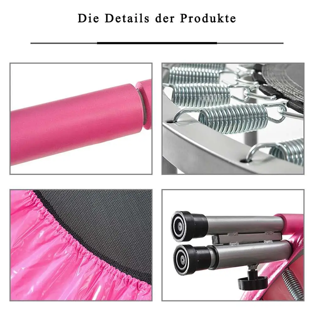 Меракс батут для детей Крытый Фитнес Мини Складной с ручкой и 6 + 2 опорные ножки