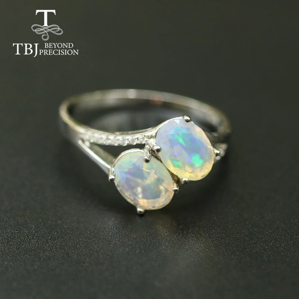 

Opal Ring natural gemstone oval 6*8mm,solid 925 sterling silver simple design fine jewelry Christmas for women,wife nice gift