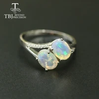 opal ring natural gemstone oval 68mmsolid 925 sterling silver simple design fine jewelry christmas for womenwife nice gift