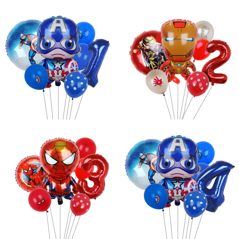 Воздушный шар из фольги герои MARVEL 7 шт. | Дом и сад