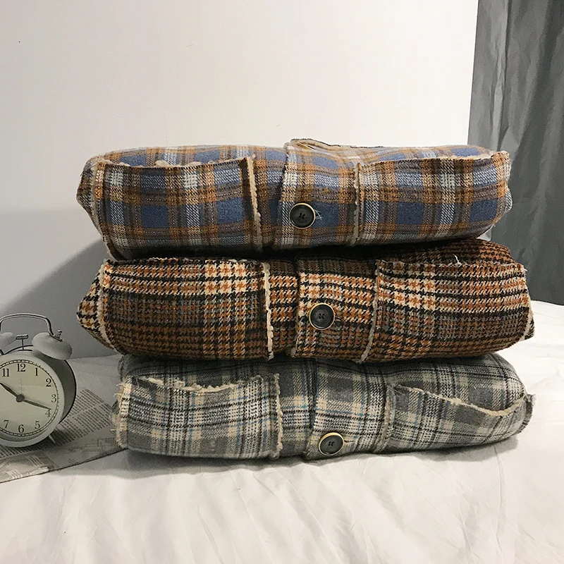 Зимняя Толстая куртка в клетку из овечьей шерсти Мужская теплая Модная