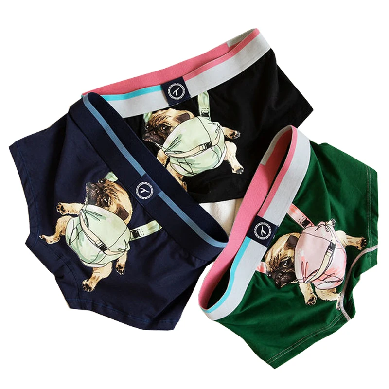 

3pcs Mens Boxers Pack Cotton Men Boxer Underwear Cute Panties Boy 3D Pouch Men Underpants Funny Lingerie Man Shorts For Gays
