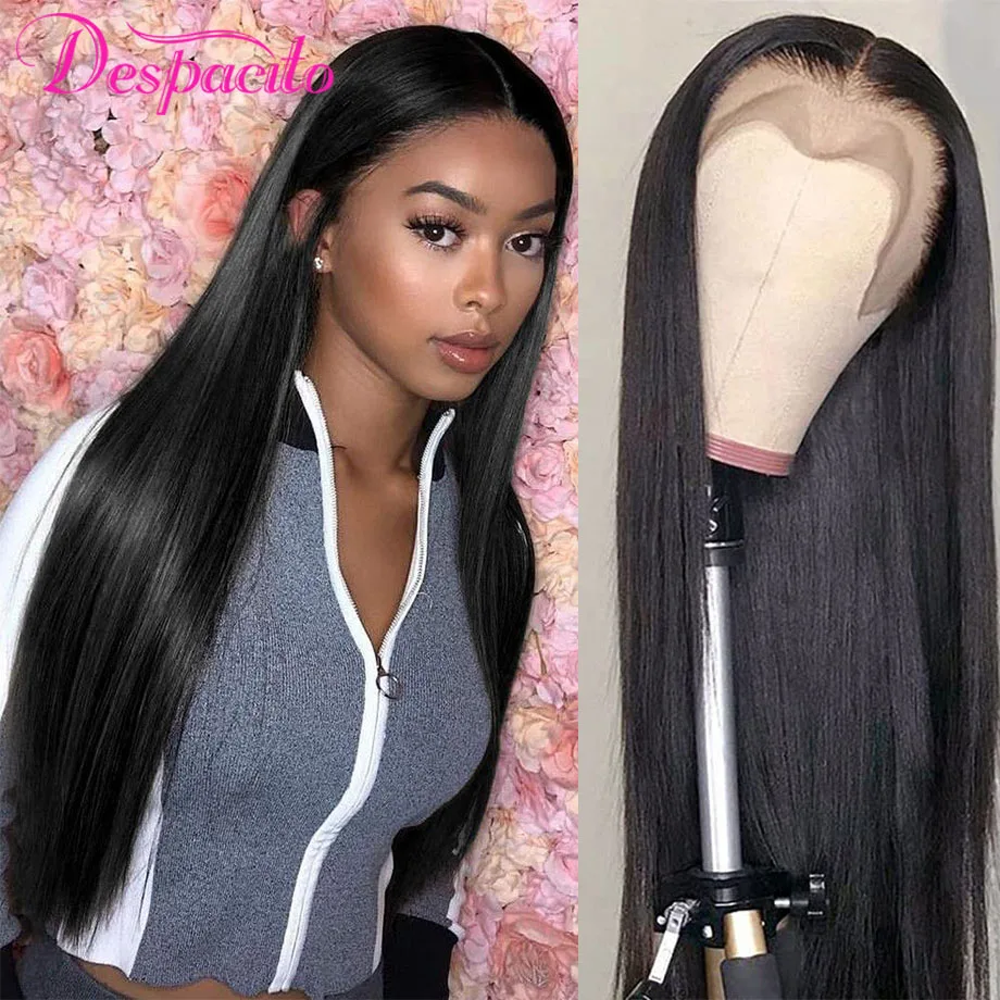 

Brazilian Straight 30 Inch Lace Front Human Hair Wigs Natural Hair Wig 100% 13x1 T Part Lace Frontal Wigs 4x1 Lace Closure Wigs
