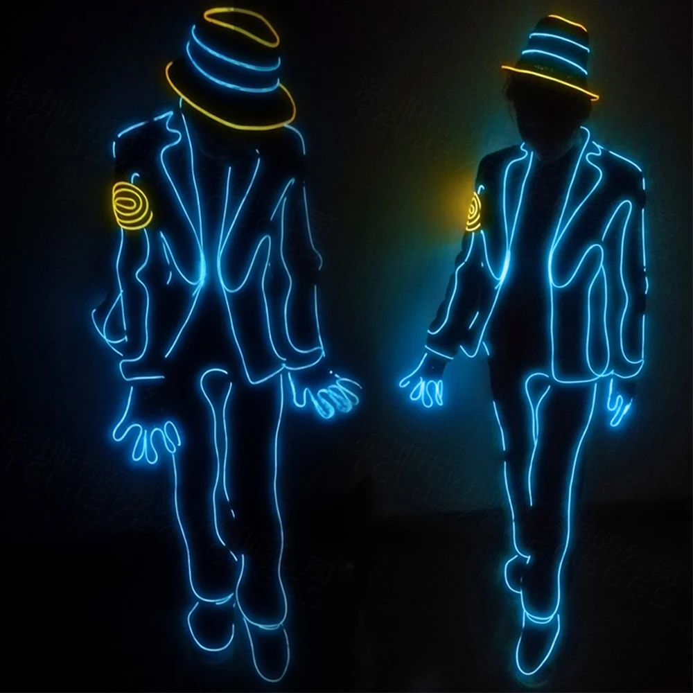 Светящийся провод EL LED неоновый Рождественский танец вечевечерние DIY Костюмы