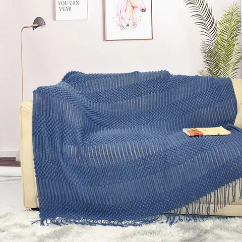 Кашемировое одеяло для кровати с кондиционированием воздуха, мягкое зимнее теплое одеяло, вязаное крючком покрывало для дивана