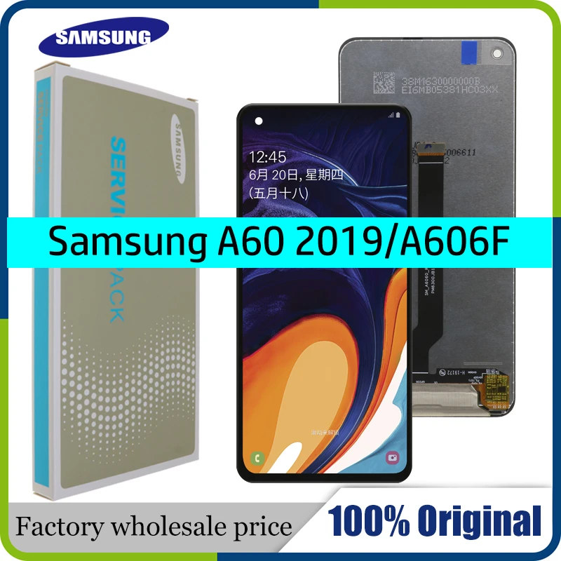 100% Оригинальный ЖК-дисплей 6 3 дюйма для Samsung galaxy A60 A606F/DS A6060 A606FD дигитайзер
