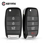 KEYYOU 10X Бесплатная доставка 34 кнопок дистанционный Складной автомобильный ключ чехол Оболочка Чехол для KIA Carens Cerato Forte K2 K3 K5 Автомобильный Брелок чехол