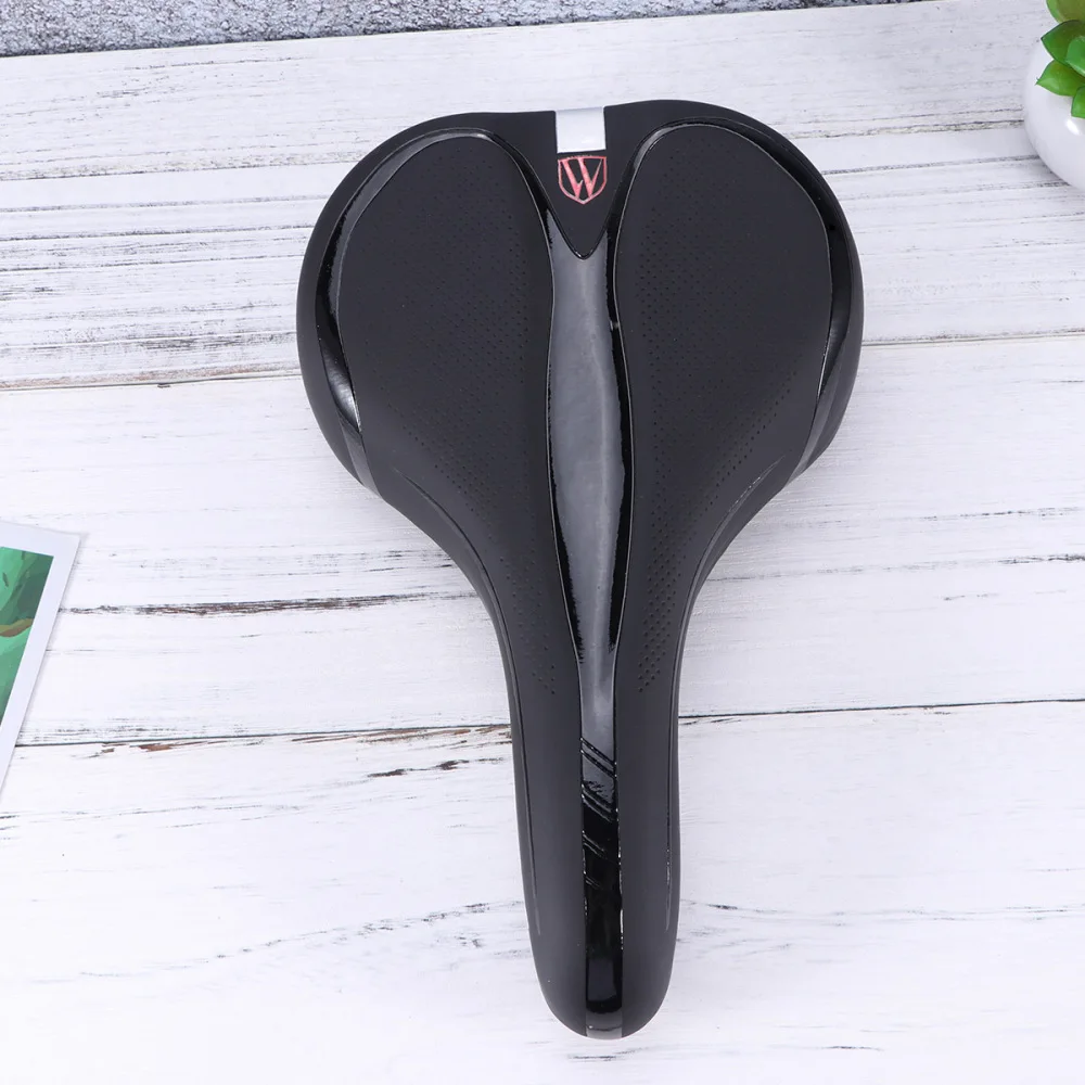 

Universal Reflective Bike Seat Comfortable PU Bike Seat Replacement Absorbing Saddle for Bike Mountaion Bike (Black)