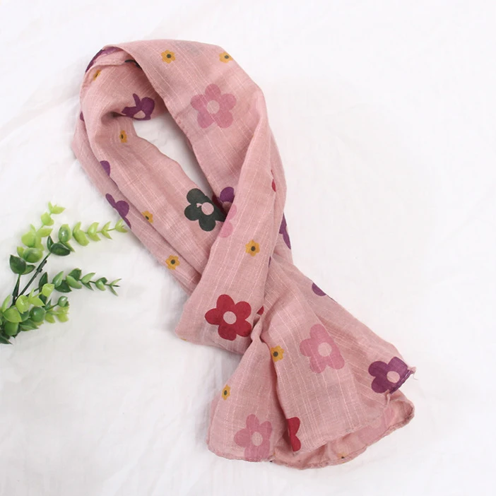 flower pi pink Модный детский шарф с принтом короны, весенний хлопковый шейный платок для маленьких мальчиков и девочек, милая теплая шаль, шарфы хиджабы - Цвет: flower pi pink