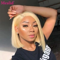 13x4 bob frontal wigs 613 ombre blonde straight brazilian lace front human hair wig pre plucked short wigs for black women