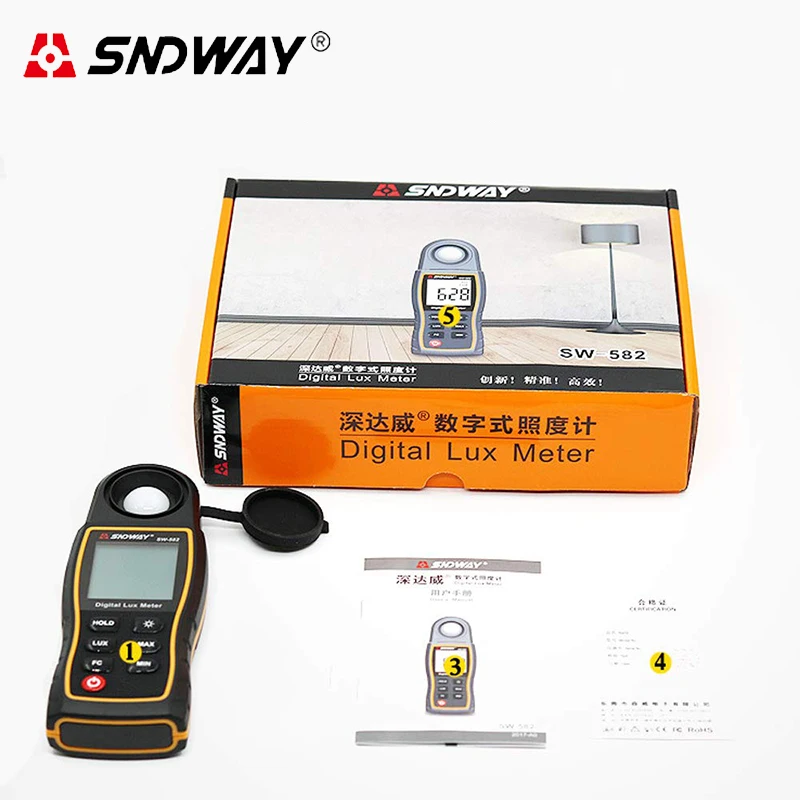 Цифровой Люксметр Lux/измеритель FC светильник-метр для фотосъемки люминометр